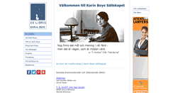 Desktop Screenshot of karinboye.se